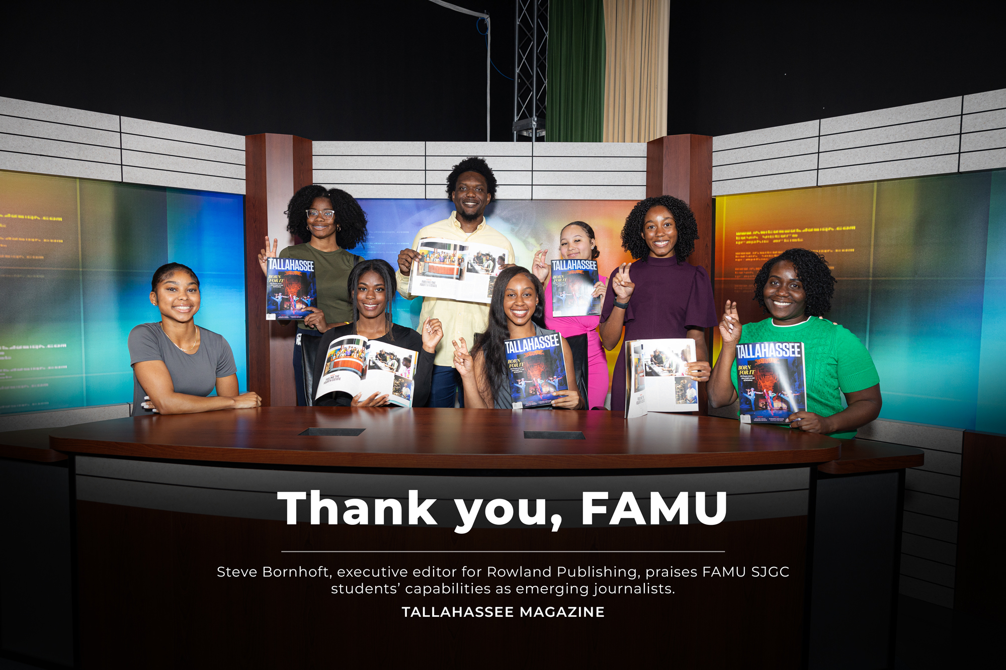 Thank you, FAMU.

Steve Bornhoft, executive editor for Rowland Publishing, praises FAMU SJGC students’ capabilities as emerging journalists.