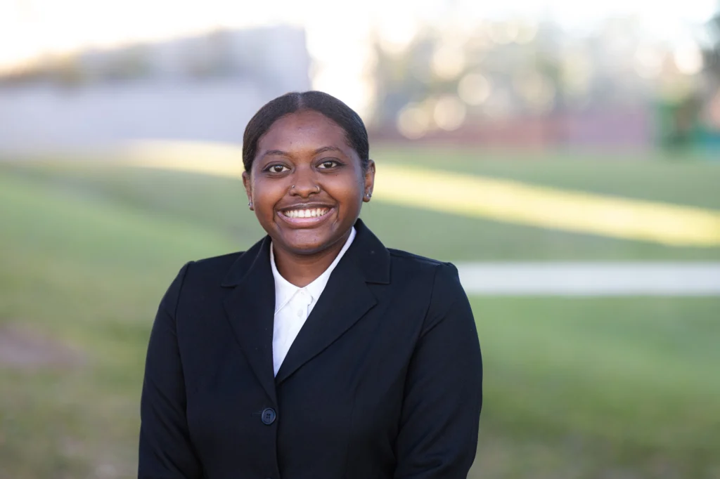 Jada Stephens, the recipient of the 2024 FINN Partners Future Communicators Foundation Scholarship in Public Relations at FAMU.