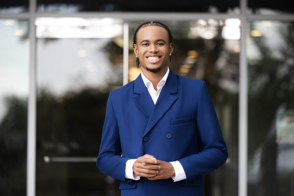 Behind Joel Mitchell’s smile is the promise of a bright future for Black men in media.