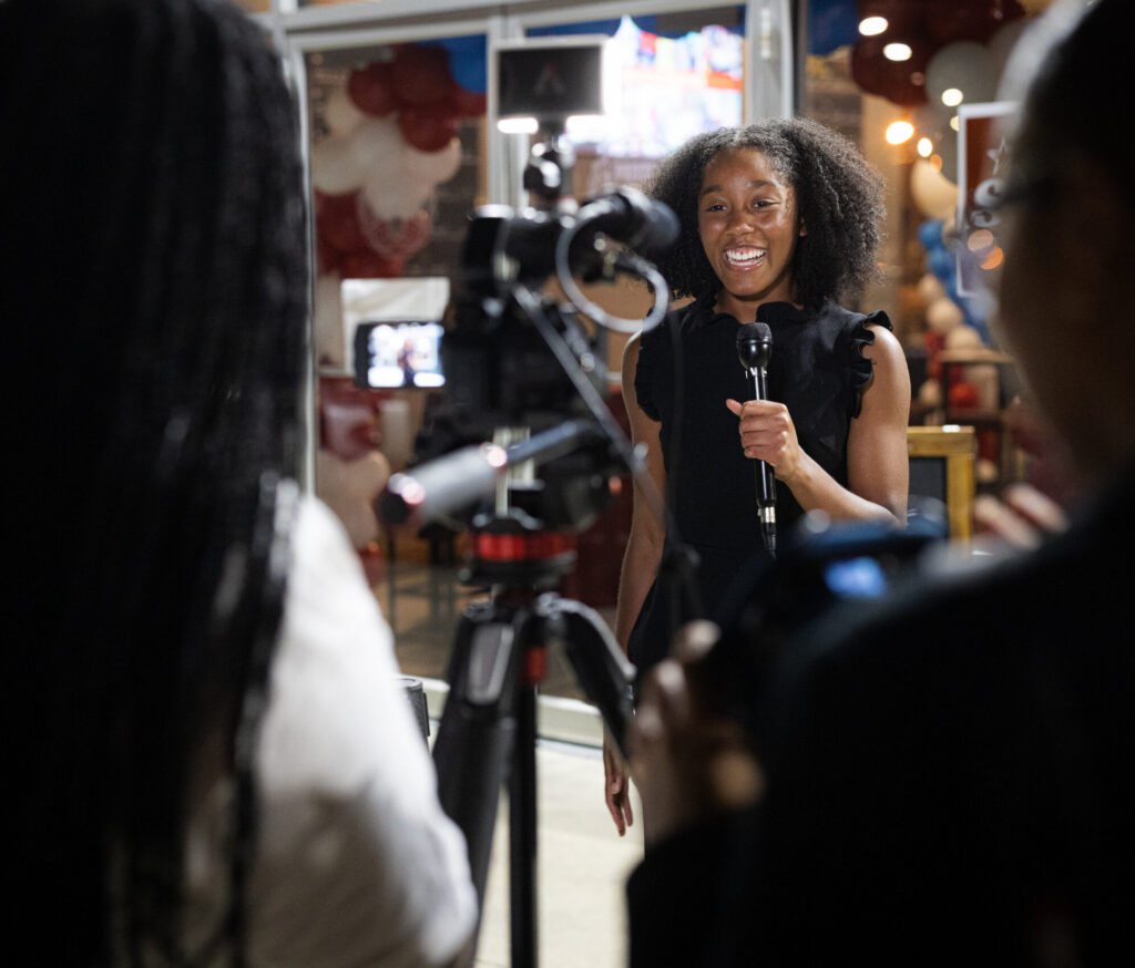 Alyssa reporting live for FAMU TV-20.
