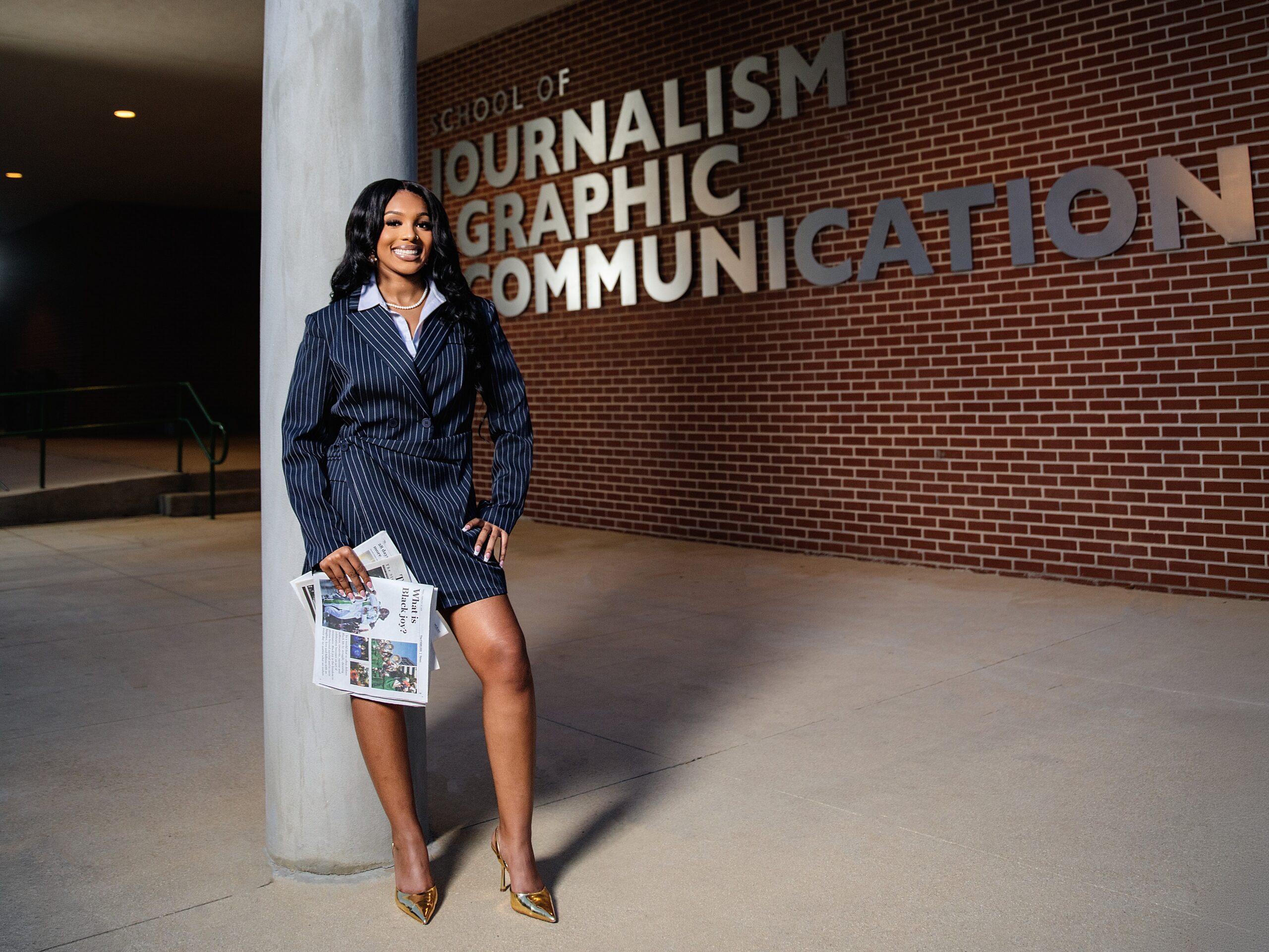 Ashley Bigbee celebrates her graduation day.